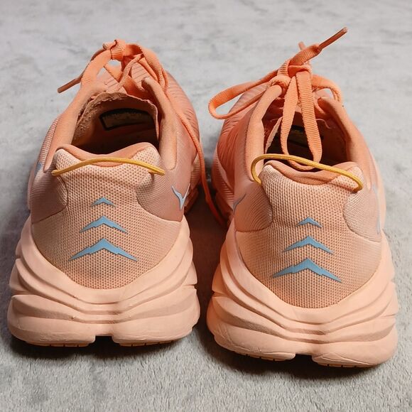 HOKA ONE ONE Rincon 3 Womens 6.5 B Running Shoes Coral Peach Lightweight Cushion - Picture 6 of 11